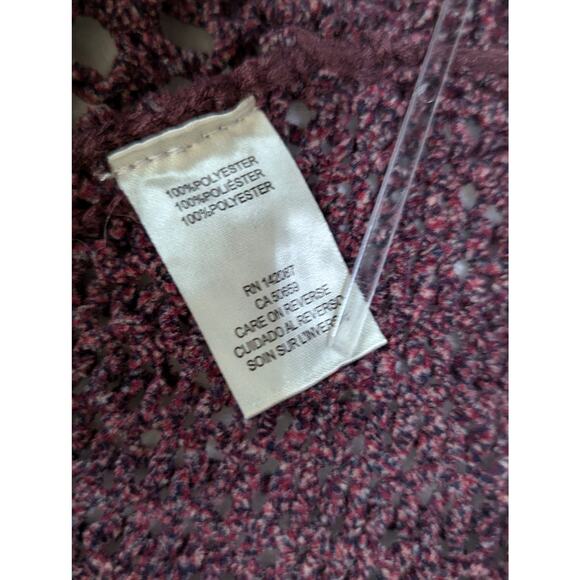 Simply Noelle Chenille shrug Sz L Knitted + crochet Bust to 50"CB 26"Gently used - Picture 6 of 9